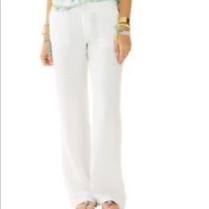 NWT Lily Pulitzer Cape Coral white linen pant